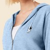 Dalix Astronaut Embroidered Fleece Zip Washed Hoodie Cold Fall Winter Women - 4 of 4