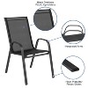 Flash Furniture 3 Piece Outdoor Patio Dining Set - Tempered Glass Patio Table, 2 Flex Comfort Stack Chairs - image 4 of 4