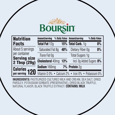Boursin Black Truffle and Sea Salt Cheese Spread - 5.3oz