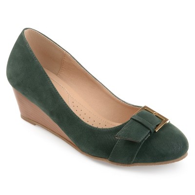 Journee Collection Womens Graysn Comfort Insole Slip On Round Toe Wedge