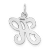 Black Bow Jewelry 14k White Gold, Sophia Collection, Small Script Initial H Pendant - 3 of 4