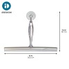 iDesign Shower Squeegee with Wall Hook, Set of 2, Clear/Stainless Steel - 3 of 4