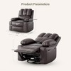 Oversized Swivel Recliner Chair with Heat & Massage - 360° Rotation Manual Rocking Chair - 2 of 4