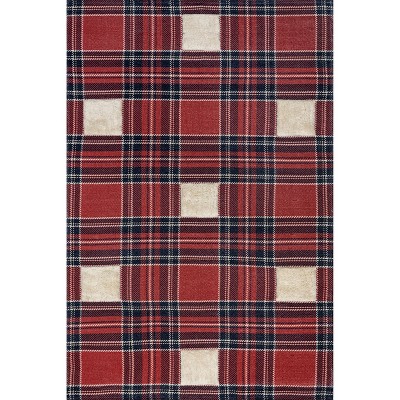 Nuloom Leena High-Low Checkered Plaid Indoor Area Rug