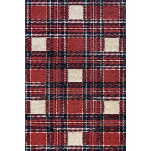 Nuloom Leena Plaid 4x6 Wool Indoor Area Rug For Living Room Bedroom ...