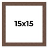 PosterPalooza | 15x15 Wide Barnwood Picture Frame, UV Acrylic, 6 Finishes - Grey, Brown, White, and Black - 2 of 4
