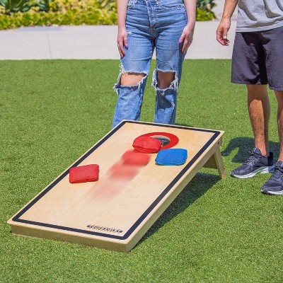 Tournament Edition Regulation Cornhole Game Set with Dual Side Bean Bags