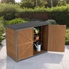 ORRD 50.4"L×26.8"W×41"H Outdoor Storage Cabinet. Brown metal-framed garden tool shed for backyard/patio/lawn. - 3 of 4