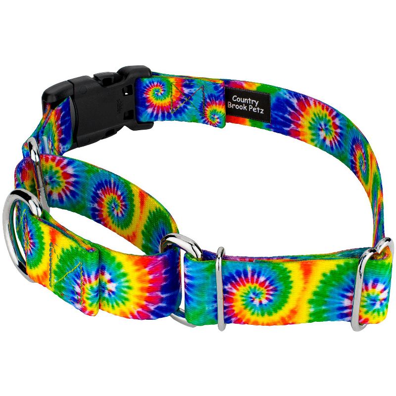Country Brook Petz Classic Tie Dye Martingale Dog Collar with Deluxe Buckle, 3 of 6
