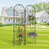 Garden Trellis for Climbing Plants, 75"x20" Metal Rustproof Fence, Black Outdoor Support for Flowers, Vines, Vegetables - 2 of 4