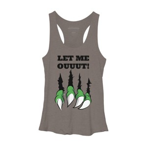 Women's Design By Humans Let the monster out halloween By ArtStyleAlice Racerback Tank Top - 1 of 3