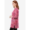 Woman Within Plus Size Perfect Printed Three-Quarter-Sleeve Scoopneck Tunic - 4 of 4