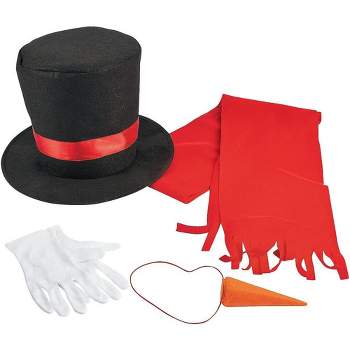 Fun Express Instant Snowman Kit Christmas Costume Accessories, (5 Pieces)