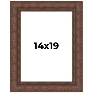 PosterPalooza | 14x19 Wide Bamboo Picture Frame, UV Acrylic, 4 Finishes - Brown, Black, Silver, and Natural - 1 of 4