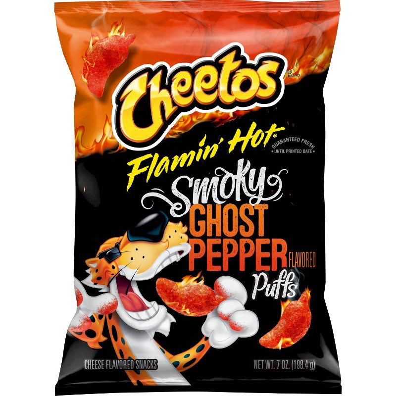 Cheetos Flamin&#39; Hot Smoky Ghost Pepper Puffs - 7oz, 1 of 3