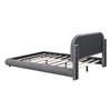 Bellemave Teddy Fleece Full Size Upholstered Platform Bed with Thick Fabric, Solid Frame and Stylish Curve-shaped Design, Gray - 4 of 4
