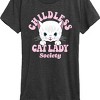 Women's - Instant Message - Childless Cat Lady Society Short Sleeve Graphic T-Shirt - 2 of 4