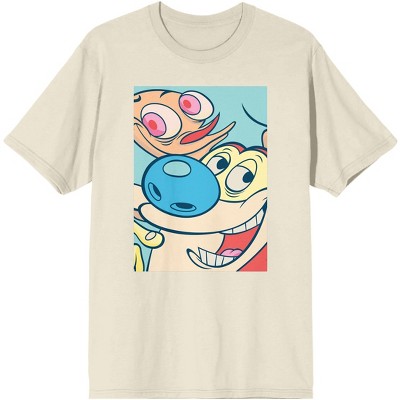 Ren & Stimpy Portrait Art Men's Natural Ground Tshirt : Target