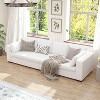 Famapy Off-White Chenille 4 Seater Sofa Wooden Frame with Plush Cushions and Matte Finish - 3 of 4