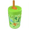 LunaLulinlk Tumbler, Soft Straw Tumbler for Toddlers, 12oz, Leak-Proof, Easy to Hold, Dinosaur - 4 of 4