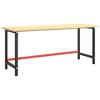 vidaXL Work Bench Frame Matte black and matte red Powder-coated metal - 2 of 4