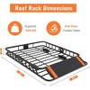 46"x36"x5" Roof Rack Cargo Basket 200 LBS Capacity Universal Fit With Extension - 2 of 4