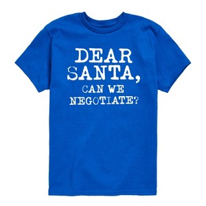 Boys' - Instant Message - Dear Santa Can We Negotiate Short Sleeve Graphic T-Shirt - 1 of 4