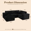 XIZZI Modular Sectional Sofa Couch, L/U-Shape Upholstered Couch, Modern Minimalist Couches for Living Room, Free Combination Deep Seat Corner Couch - 3 of 4