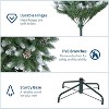 TackView Christmas Tree with Metal Base, Pre-Lit Artificial Pine with LED Lights, Hinged Holiday Tree for Home, Office Holiday Decor - 2 of 4