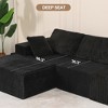 Cloud-Style Fabric L-Shaped Sectional Sofa with Pillow and Extended Chaise - 3 of 4