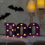 Northlight 6.5" LED Lighted Purple "BOO" Halloween Marquee Sign