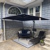 PURPLE LEAF 9' X 11.5' Patio Umbrella Outdoor Cantilever Rectangle Umbrella Aluminum Umbrella with 360-degree Rotation for Garden Pool, Navy Blue - 2 of 4