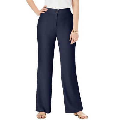 Jessica London Women's Plus Size Tummy Control Bi-Stretch Bootcut Pant
