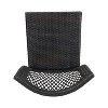 Outdoor Dining Chairs Set of 2, Stackable Chairs with UV-Resistant PE Rattan and Steel Frame, for Patio, Garden, Balcony, Supports 400lbs - 4 of 4