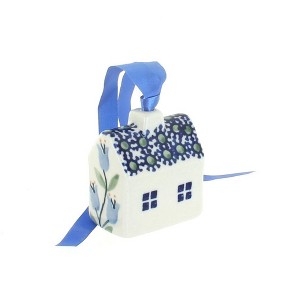 Blue Rose Polish Pottery K075 Manufaktura Cabin Ornament - 1 of 1