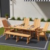 WestinTrends 6 Piece Outdoor Patio Dining Table and Armchair Dining Bench Set - 2 of 2