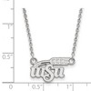 Black Bow Jewelry 10k White Gold Wichita State Shockers NCAA Necklace 18 Inch - 2 of 4