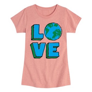 Girls' - Instant Message - Earth Day Fitted Short Sleeve Graphic T-Shirt - 1 of 4