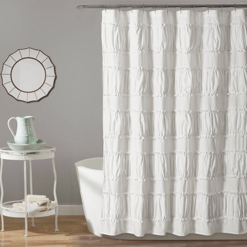 Nova Ruffle Shower Curtain - Lush D&#233;cor, 1 of 9