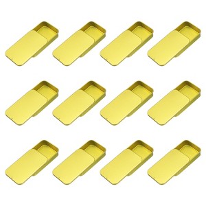 Unique Bargains Metal Anti-Oxidation Slide Top Rectangular Tin Containers 12 Pcs - 1 of 4