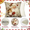 Christmas Pillow Covers 18x18 inch Set of 4 Santa Claus Reindeer - 2 of 4