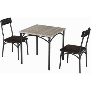 CuisinSmart Dining Table Set, 3-Piece Kitchen Table and Upholstered Chairs, Modern Dinette Set with Metal Frame for Small Space - 1 of 4