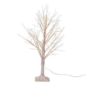 Kurt S. Adler 36.0 Inch Birch Tree Twinkle Lights Led Electric Tree Sculptures - 1 of 4