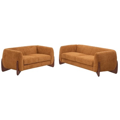 Christopher Knight Home Emma 2 Pieces Living Room Boucle Upholstered Sofa Set