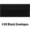 Hamilco Black Business Mailing Envelopes #10 4 1/8 x 9 1/2" 50 Pack - 2 of 4