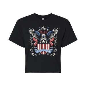 Women's - Instant Message - All American Vintage Goods Cropped Graphic T-Shirt - 1 of 4