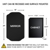 TEHOME 18 in. W. x 29 in.Arched Metal Rectangular Surface Mount Medicine Cabinet with Mirror in Matt Black - 4 of 4