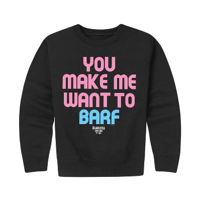 Boys' - Clarissa Explains It All - Retro Logo Graphic Long Sleeve Fleece Sweatshirt