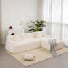 Whisen 110" Cloud Sectional Sofa Upholstered Couch Free-combined Sofa for Living Room - 3 of 4