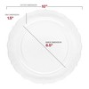 Smarty Had A Party 10" Clear Vintage Plastic Dinner Plates - 120 pcs - 3 of 4
